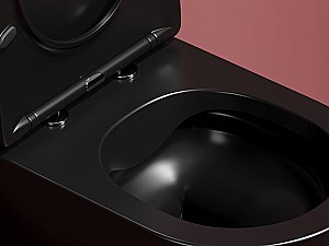 Унитаз подвесной Ceramica Nova Modena CN6063MB безободковый, с крышкой микролифт, черный матовый купить в интернет-магазине Sanbest