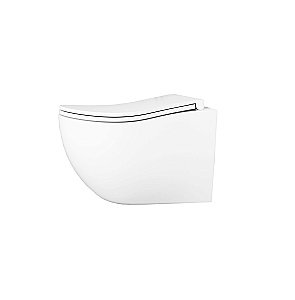 Унитаз подвесной D&K Munchen DT1566516 белый, безободковый, с крышкой микролифт, слив торнадо купить в интернет-магазине Sanbest