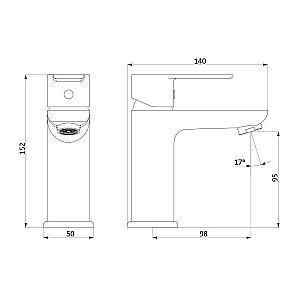 Смеситель для раковины RedBlu by Damixa Origin Elegance 840210000 купить в интернет-магазине сантехники Sanbest