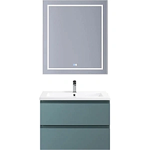 Тумба с раковиной BelBagno 75 KRAFT-750-2C-SO-AO+CZR-8070-75 голубая матовая для ванной в интернет-магазине Sanbest