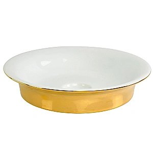 Раковина накладная Migliore MONACO 32077 белая/декор золото купить в интернет-магазине Sanbest