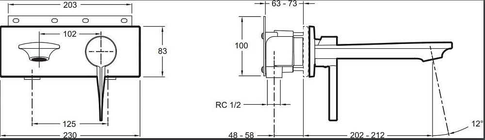 Cмеситель для раковины Jacob Delafon STANCE E9106-CP купить в интернет-магазине сантехники Sanbest