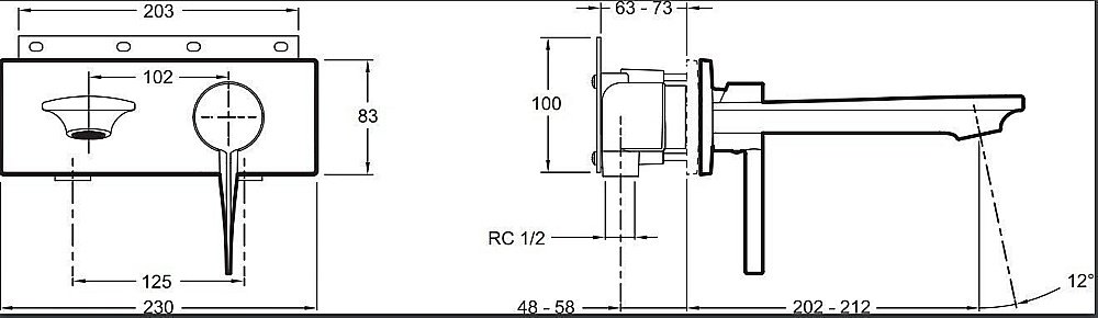 Cмеситель для раковины Jacob Delafon STANCE E9106-CP купить в интернет-магазине сантехники Sanbest