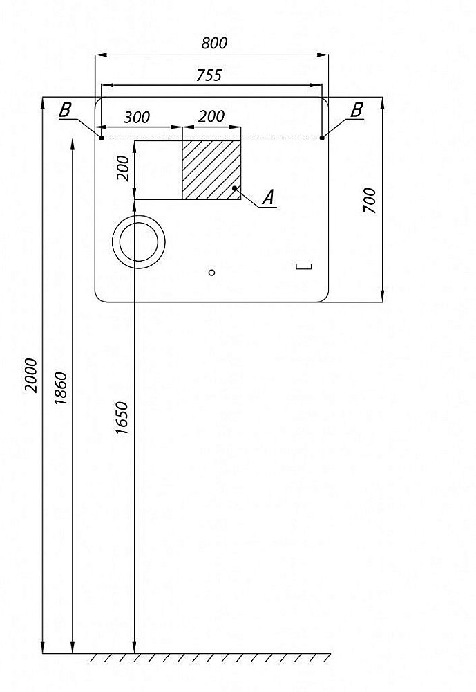 Зеркало Акватон Элио 80 в ванную от интернет-магазине сантехники Sanbest