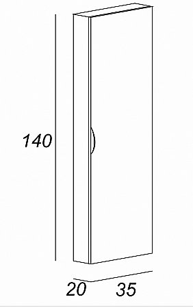 Пенал Cezares Sting Moderno Grigio 44672 scuro vene для ванной в интернет-магазине сантехники Sanbest