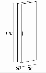 Пенал Cezares Sting Moderno Grigio 44672 scuro vene для ванной в интернет-магазине сантехники Sanbest