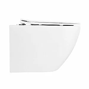 Унитаз подвесной BelBagno UNO BB3105CHR безободковый, с крышкой микролифт, с инсталляцией и кнопкой хром купить в интернет-магазине Sanbest