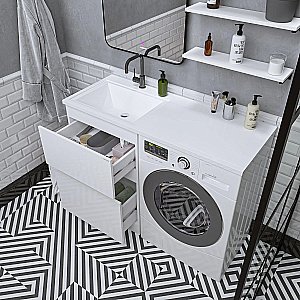 Тумба с раковиной Grossman Марсал 120 белая для ванной в интернет-магазине Sanbest