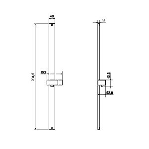 Душевая штанга Iddis Optima Home OPH70B0i17 черная матовая купить в интернет-магазине сантехники Sanbest