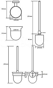 Ершик для туалета Bemeta Coral 158113017 медное золото купить в интернет-магазине сантехники Sanbest