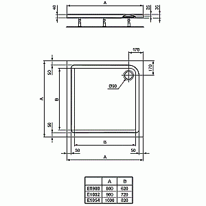 Душевой поддон Ideal Standard Connect Air E105201 90x90 купить в интернет-магазине Sanbest