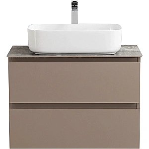 Тумба с раковиной и столешницей BelBagno 60 KRAFT-600-2C-SO-СO+KEP-60-GRN бежевая матовая для ванной в интернет-магазине Sanbest