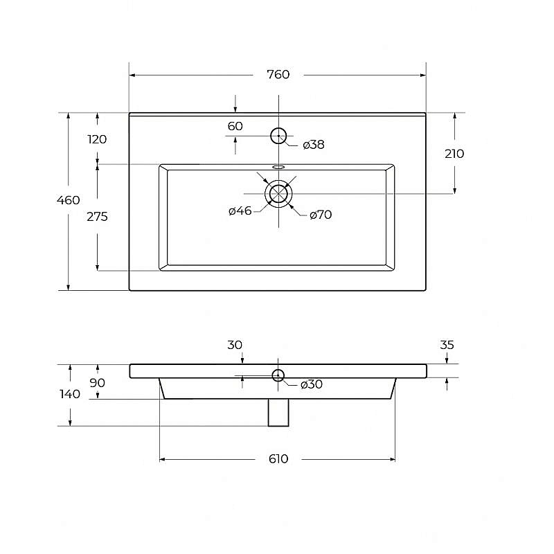 Тумба с раковиной BelBagno 75 KRAFT-750-2C-SO-СO+CZR-8070-75 бежевая матовая для ванной в интернет-магазине Sanbest