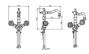 Смеситель для раковины Boheme Imperiale Presente 332 купить в интернет-магазине сантехники Sanbest
