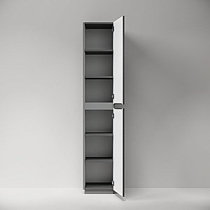 Шкаф-пенал напольный Sancos Folk Floor PFL35FGS Grey soft для ванной в интернет-магазине сантехники Sanbest