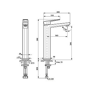 Смеситель для раковины Ideal Standard Tonic II A6329AA купить в интернет-магазине сантехники Sanbest