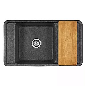 Мойка кухонная Акватон Беллис 87 графит купить в интернет-магазине сантехники Sanbest