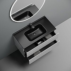 Тумба с раковиной Sancos Snob R 90 SNR90W белая матовая для ванной в интернет-магазине Sanbest