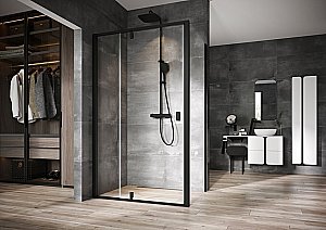 Душевой уголок Ravak NEXTY NDOP2+NPS 100x100 черная/Transparent купить в интернет-магазине Sanbest