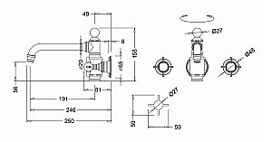 Смеситель для раковины Arcade ARC 2016 CHR с ручками ARC67 CHR купить в интернет-магазине сантехники Sanbest