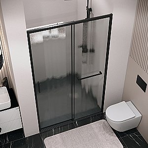 Душевая дверь Grossman Style 110 100.K33.05.110.21.02 стекло шиншилла/профиль черный матовый купить в интернет-магазине Sanbest