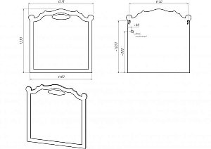 Зеркало Misty Элис 120x123 беж.патина/стекло в ванную от интернет-магазине сантехники Sanbest