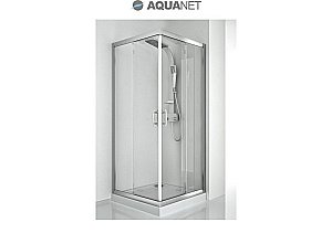 Душевой уголок Aquanet Alfa Cube NAA1142 100x100 стекло прозрачное/профиль хром купить в интернет-магазине Sanbest