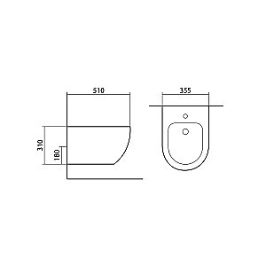 Биде Aquatek Европа AQ1016-MB черное купить в интернет-магазине Sanbest