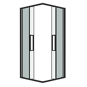 Душевой уголок Grossman Cosmo 300.K33.02.8080.21.00 80x80 стекло прозрачное/профиль черный матовый купить в интернет-магазине Sanbest