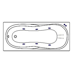 Ванна акриловая Excellent Sekwana LINE NANO WAEX.SEK17.LINENANO.GL 170х75 белая с гидромассажем купить в интернет-магазине Sanbest