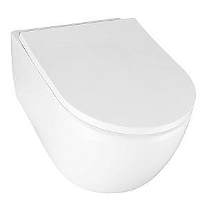 Унитаз подвесной Azario Nemi AZ-1293WH белый, безободковый, с крышкой микролифт, слив торнадо купить в интернет-магазине Sanbest