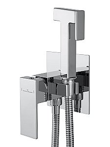 Смеситель с гигиеническим душем встраиваемый WONZON & WOGHAND CUBE, Хром (WW-88829016-CR) купить в интернет-магазине сантехники Sanbest