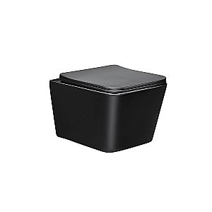 Унитаз подвесной Vincea Q-Line VT1-12MB безободковый, с крышкой микролифт,  матовый черный купить в интернет-магазине Sanbest