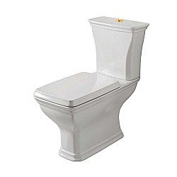 Унитаз напольный Artceram CIVITAS CIV004 01 00 белый/золото купить в интернет-магазине Sanbest