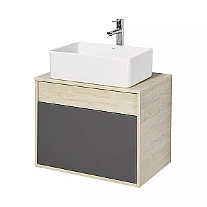 Тумба с раковиной Акватон Лофт Урбан 65 графит\орегон для ванной в интернет-магазине Sanbest