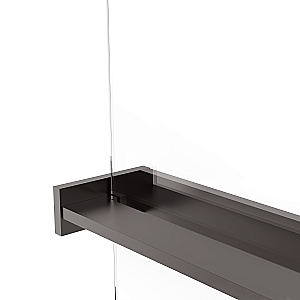 Душевое ограждение Vincea Walk-In 90 VSW-1HR900MRGM стекло зеркальное/профиль вороненая сталь купить в интернет-магазине Sanbest