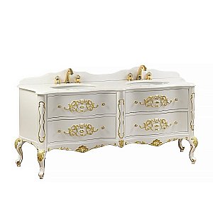 Тумба с раковиной Migliore Virginia 193 белая глянцевая для ванной в интернет-магазине Sanbest