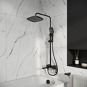 Душевая система Grossman Pragma 500.K35.03.210 черный матовый купить в интернет-магазине сантехники Sanbest