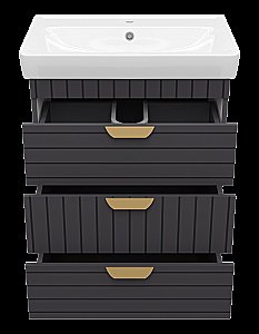 Тумба с раковиной Misty GLOSTER 06070-48-2 70 графит для ванной в интернет-магазине Sanbest