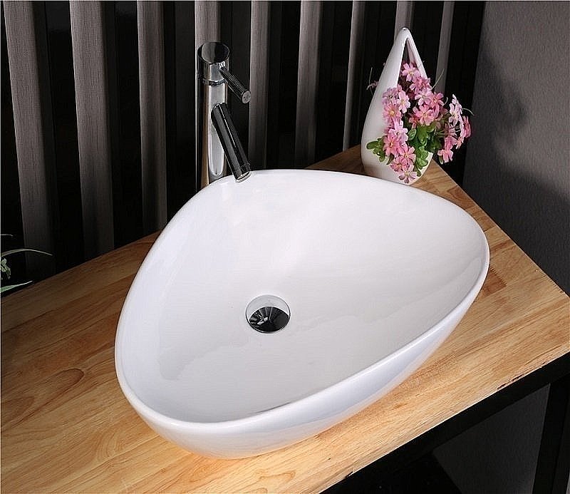 Раковина накладная Ceramalux N 59,5 7472B белая купить в интернет-магазине Sanbest