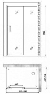 Душевой уголок Gemy Victoria S30191H-A70 купить в интернет-магазине Sanbest