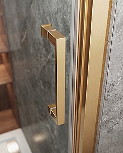 Душевая дверь Cezares MOLVENO-BF-3-120-C-BORO-IV брашированное золото купить в интернет-магазине Sanbest