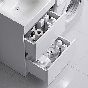 Тумба с раковиной Aqwella Forma 115 белая для ванной в интернет-магазине Sanbest