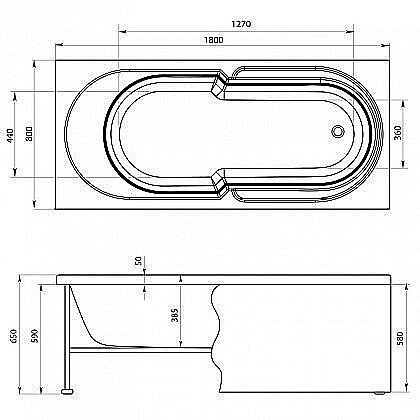 Акриловая ванна Aquanet Tea 180x80 205282 к/с13 купить в интернет-магазине Sanbest