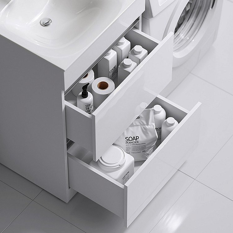 Тумба с раковиной Aqwella Forma 115 белая для ванной в интернет-магазине Sanbest