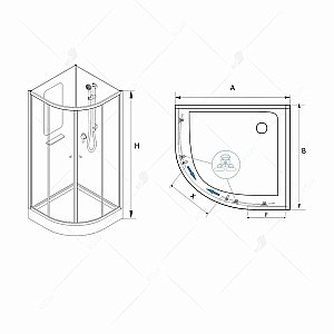 Душевая кабина RGW Andaman AN-208 100х100 купить в интернет-магазине Sanbest