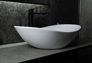 Раковина накладная Gid Lago 61 N9811 51175 белая купить в интернет-магазине Sanbest