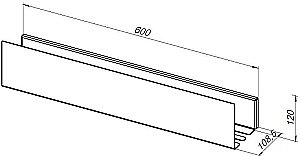 Полка Aquanet Магнум Н 341532 60 черная матовая купить в интернет-магазине сантехники Sanbest