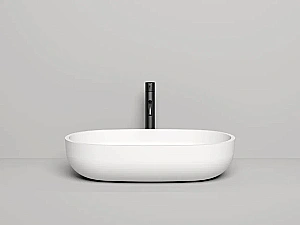 Раковина накладная Salini Gloria 05 1102205M 64 из искусственного камня S-Stone, белая матовая купить в интернет-магазине Sanbest