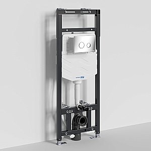 Инсталляция для унитаза WasserKraft Alme 15TLT.010.ME.CH01 кнопка хром купить в интернет-магазине сантехники Sanbest